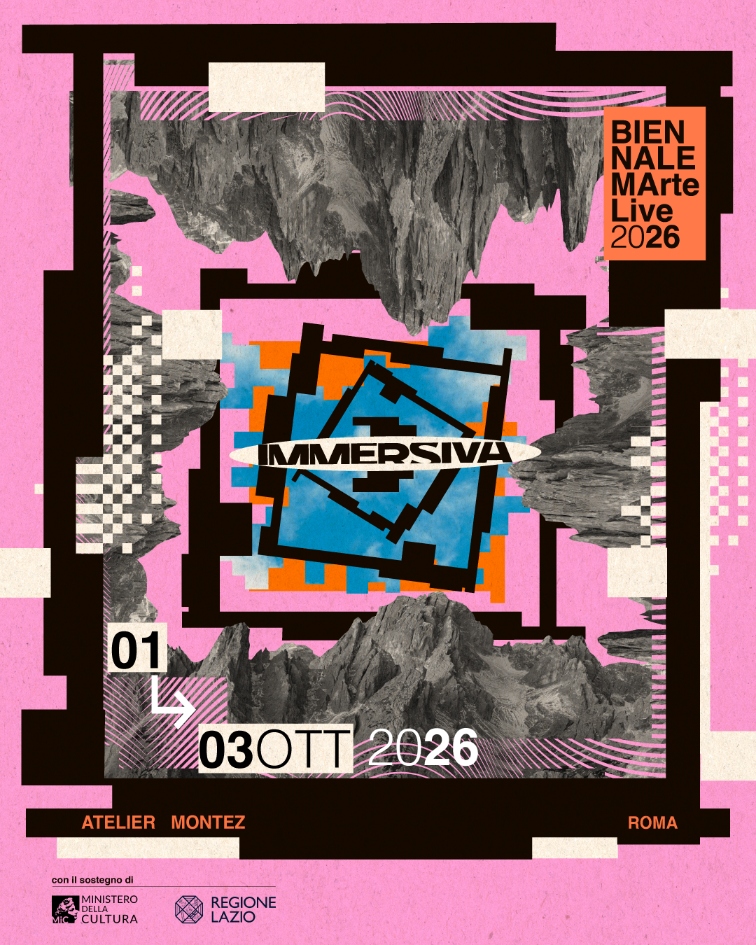 Immersiva 2026, 1–3 ottobre, Atelier Montez Roma. Grafica ufficiale.