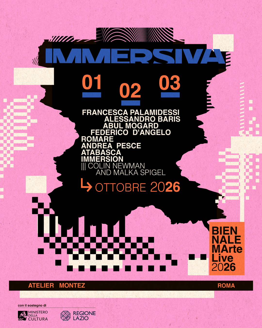 La lineup di Immersiva 2026: locandina ufficiale.